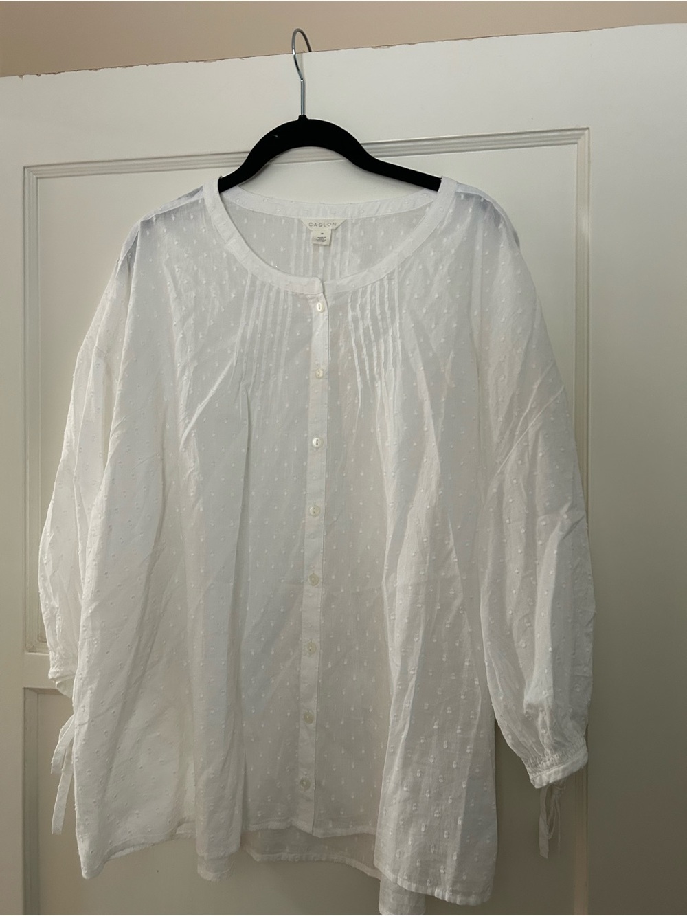 Caslon top, white, 1X